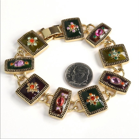 NAPIER Enamel Panel Bracelet - Picture 9 of 9